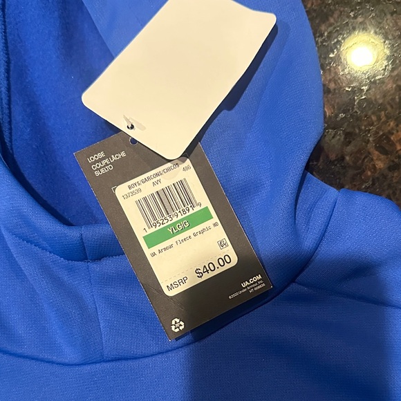 Under Armour Boy’s Blue Hoodie (NWT) - Picture 2 of 3